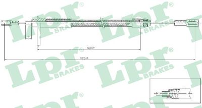 C0441B LPR Тросик, cтояночный тормоз
