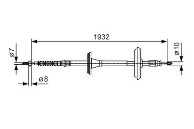 1987482021 BOSCH Тросик, cтояночный тормоз