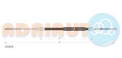 450215 ADRIAUTO Тросик, cтояночный тормоз