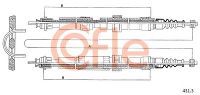 4313 COFLE Тросик, cтояночный тормоз