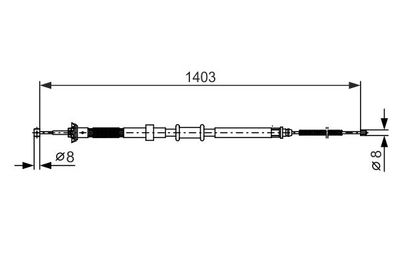 1987482390 BOSCH Тросик, cтояночный тормоз