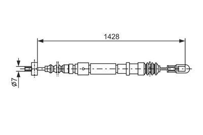 1987477353 BOSCH Тросик, cтояночный тормоз