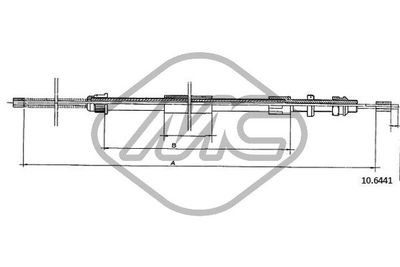 82808 Metalcaucho Тросик, cтояночный тормоз