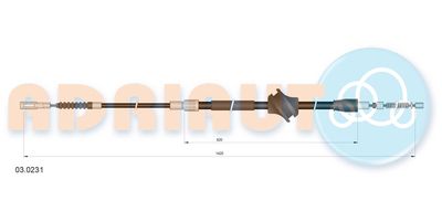 030231 ADRIAUTO Тросик, cтояночный тормоз