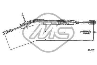 80926 Metalcaucho Тросик, cтояночный тормоз