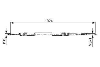 1987477693 BOSCH Тросик, cтояночный тормоз