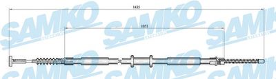 C0843B SAMKO Тросик, cтояночный тормоз