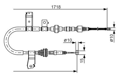 1987482086 BOSCH Тросик, cтояночный тормоз