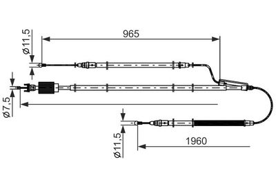 1987482805 BOSCH Тросик, cтояночный тормоз