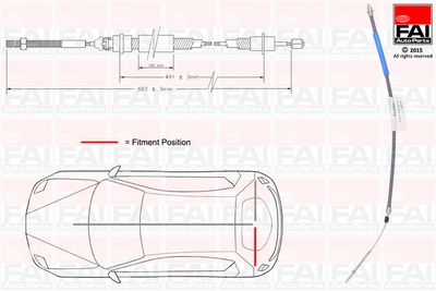 FBC0113 FAI AutoParts Тросик, cтояночный тормоз