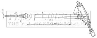 FKB2635 FIRST LINE Тросик, cтояночный тормоз