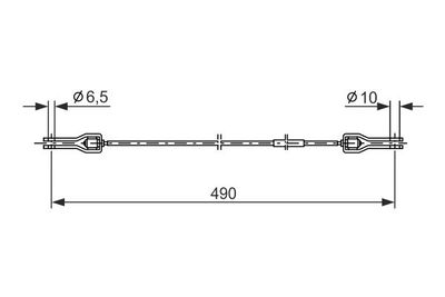 1987477360 BOSCH Тросик, cтояночный тормоз