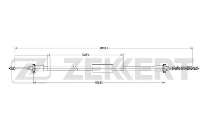 BZ1166 ZEKKERT Тросик, cтояночный тормоз