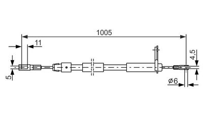 1987477628 BOSCH Тросик, cтояночный тормоз