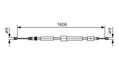 1987482113 BOSCH Тросик, cтояночный тормоз