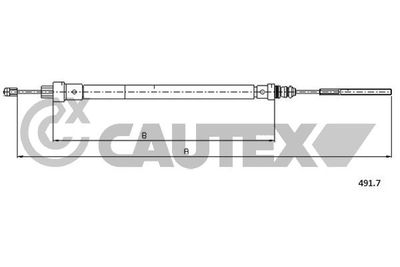 038497 CAUTEX Комплект тросов, стояночная тормозная система