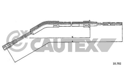 762990 CAUTEX Тросик, cтояночный тормоз
