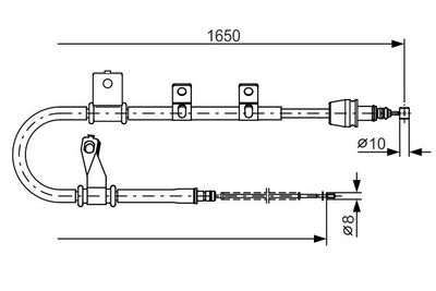 1987482210 BOSCH Тросик, cтояночный тормоз