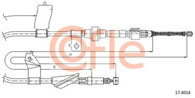 92174014 COFLE Тросик, cтояночный тормоз