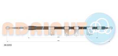 060203 ADRIAUTO Тросик, cтояночный тормоз