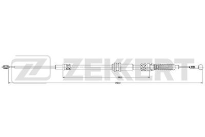 BZ1116 ZEKKERT Тросик, cтояночный тормоз
