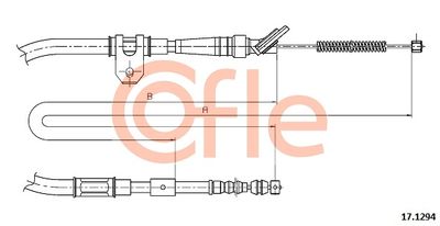171294 COFLE Тросик, cтояночный тормоз