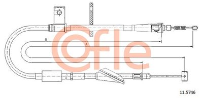 115746 COFLE Тросик, cтояночный тормоз