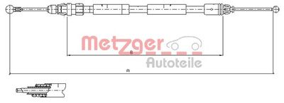 116808 METZGER Тросик, cтояночный тормоз