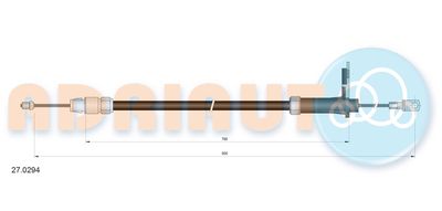 270294 ADRIAUTO Тросик, cтояночный тормоз