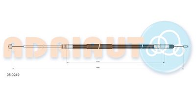 050249 ADRIAUTO Тросик, cтояночный тормоз