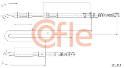 171424 COFLE Тросик, cтояночный тормоз