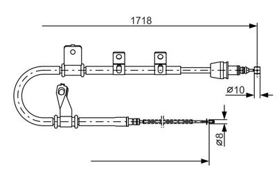 1987482075 BOSCH Тросик, cтояночный тормоз