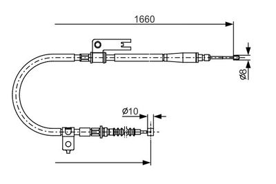 1987482153 BOSCH Тросик, cтояночный тормоз