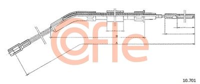 10701 COFLE Тросик, cтояночный тормоз