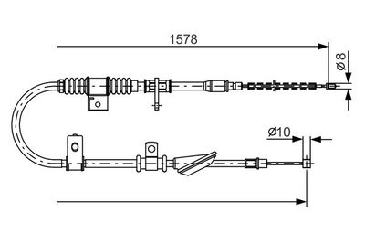 1987482168 BOSCH Тросик, cтояночный тормоз