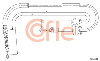 104301 COFLE Тросик, cтояночный тормоз