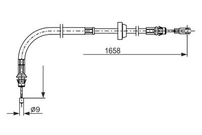 1987482879 BOSCH Тросик, cтояночный тормоз