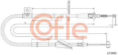 92175055 COFLE Тросик, cтояночный тормоз