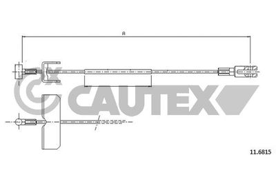 761881 CAUTEX Тросик, cтояночный тормоз