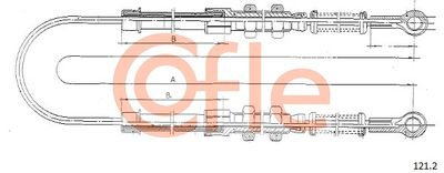 1212 COFLE Тросик, cтояночный тормоз