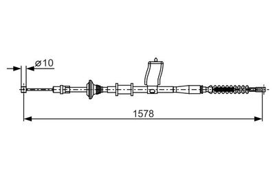 1987482173 BOSCH Тросик, cтояночный тормоз