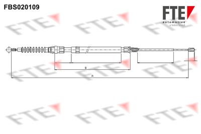 FBS020109 FTE Тросик, cтояночный тормоз