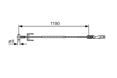 1987482043 BOSCH Тросик, cтояночный тормоз