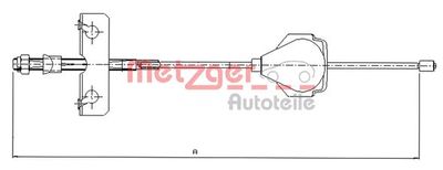 115513 METZGER Тросик, cтояночный тормоз