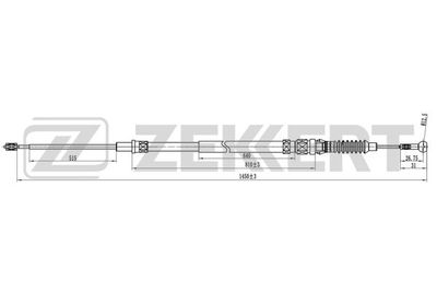 BZ1275 ZEKKERT Тросик, cтояночный тормоз
