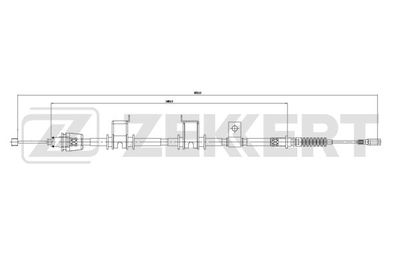 BZ1307 ZEKKERT Тросик, cтояночный тормоз