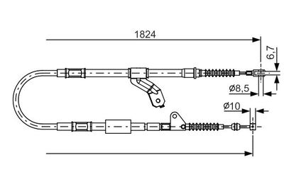 1987482159 BOSCH Тросик, cтояночный тормоз