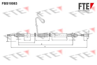 FBS10083 FTE Тросик, cтояночный тормоз