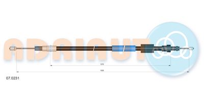 070231 ADRIAUTO Тросик, cтояночный тормоз