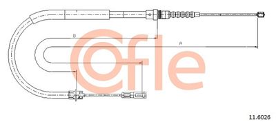 116026 COFLE Тросик, cтояночный тормоз